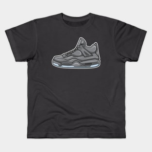 AJ 4 Retro KAWS Grey Sneaker Kids T-Shirt